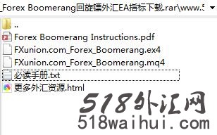 Forex Boomerang回旋镖外汇EA指标下载