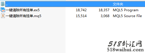 一键清除所有挂单MT5脚本下载